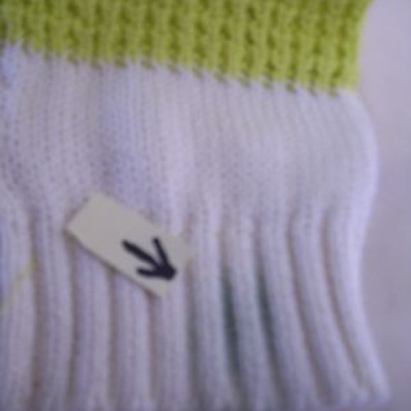 ROXY White & Yellow Striped Sweater, Sz Large - Picture 6 of 6